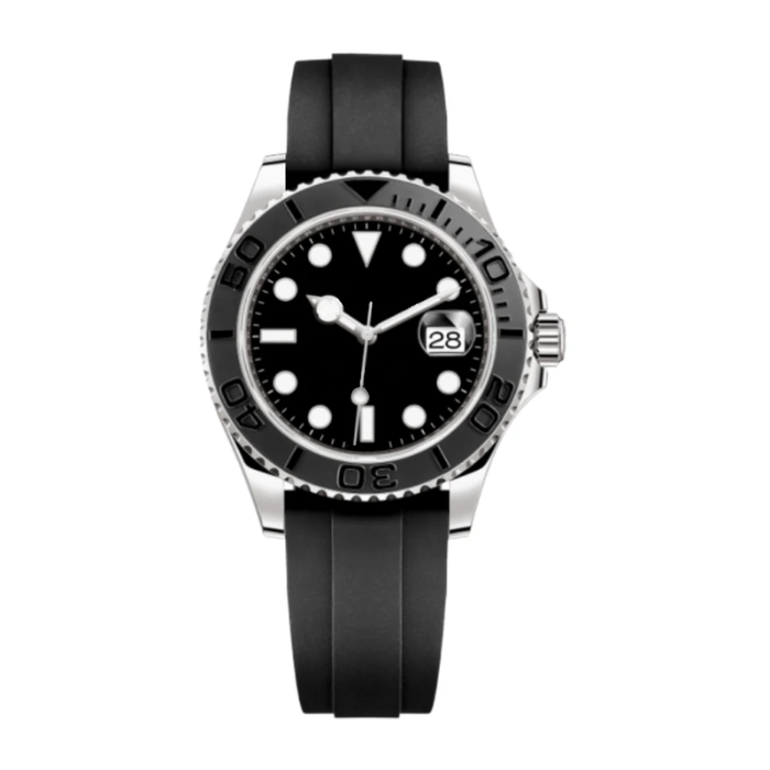 Sport 42 – Black Dial | Rubber Strap & Matte Ceramic Bezel