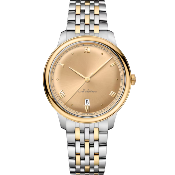 De Ville Prestige Co-Axial Master Chronometer Silver and Gold Dial