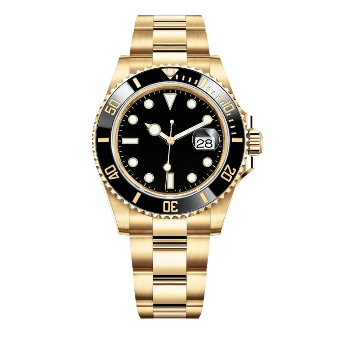 Diver 41 – Black Dial | Gold Tone Bracelet & Black Ceramic Bezel