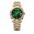 President 40 – Green Ombre Dial | Gold Tone Bracelet